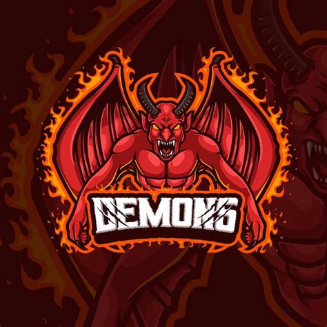 Premium Vector | Demons mascot esport gaming logo design