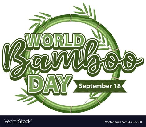 World bamboo day logo banner Royalty Free Vector Image