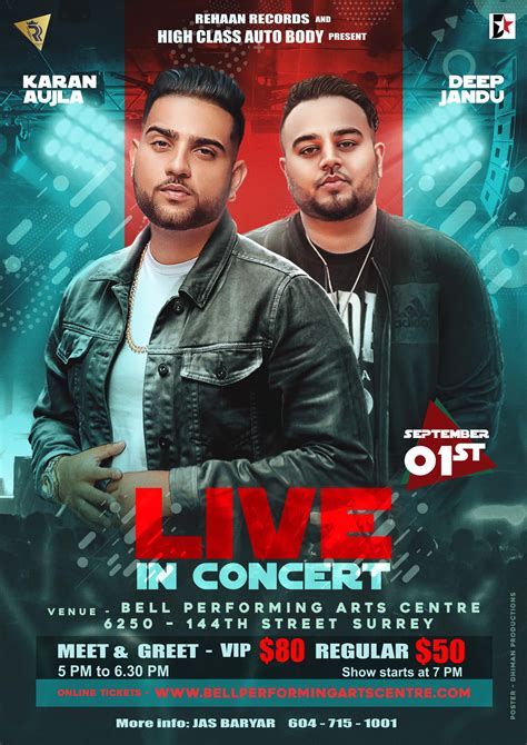 Bell Performing Arts Centre - Event Details - Karan Aujla & Deep Jandu in SURREY