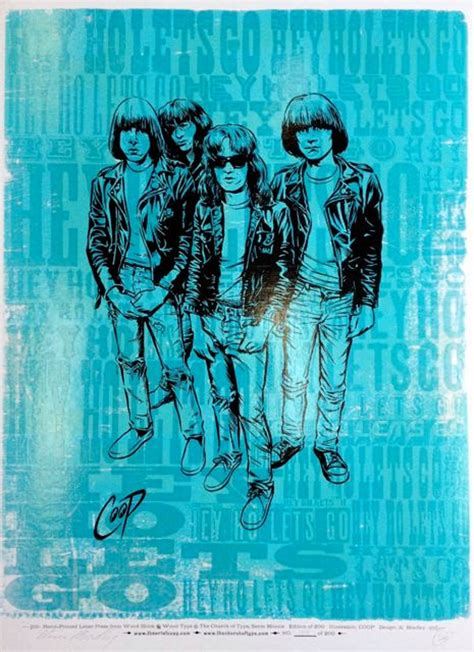 Hey Ho, Let's GO Ramones, Illustration by COOP - Etsy