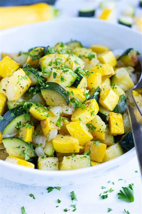 Simple Sautéed Zucchini and Yellow Squash - Evolving Table