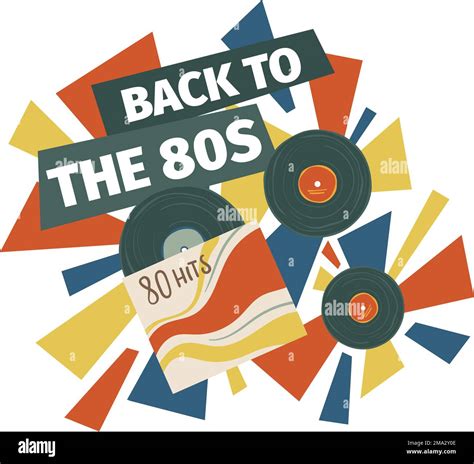 Back to the 80s, hits and compositions for disco Stock Vector Image ...