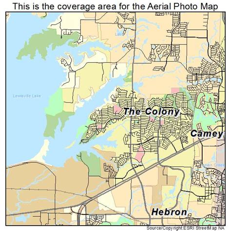 Aerial Photography Map of The Colony, TX Texas