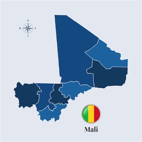 Premium Vector | Mali map with flag Mali flag map