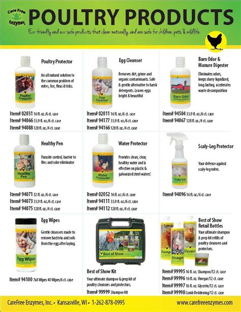 Poultry Products | Carefree Enzymes INC