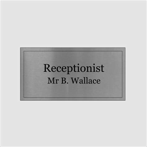 Personalised Receptionist Sign