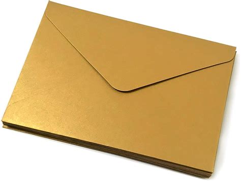 Pack of 10 Envelopes Matt Gold/C6 Envelope/(23 x 16 cm) Made From Fine ...