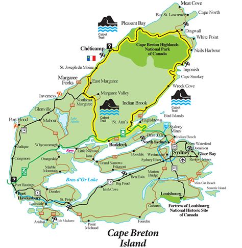 Cabot Trail Map - Cape Breton Island Nova Scotia • mappery