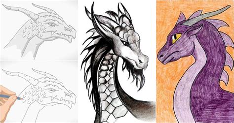 25 Easy Dragon Head Drawing Ideas - How to Draw