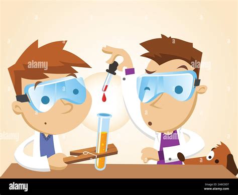 Science Experiment Cartoon High Resolution Stock Photography and Images - Alamy