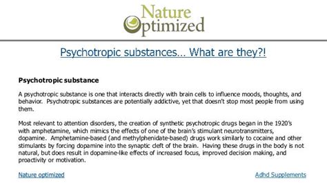 Psychotropic substances… what are they?