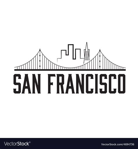 San Francisco skyline Royalty Free Vector Image