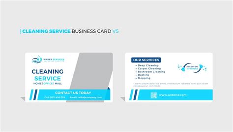 Premium Vector | Cleaning service business card template v5