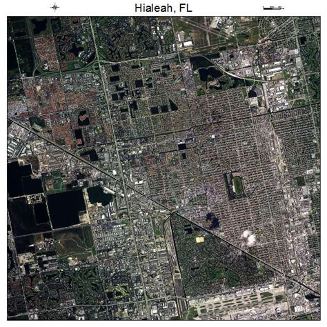 Aerial Photography Map of Hialeah, FL Florida