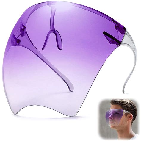 Goggle Sunglasses Visor, Full Face Cover UV 400 Protective Glasses Eyewear, Anti-Fog Mirrored ...