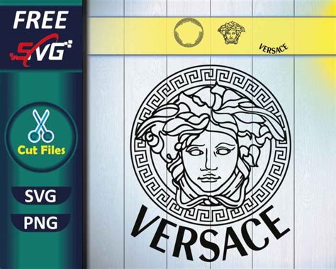 Versace Medusa Logo SVG Free | Greek Key Wreath
