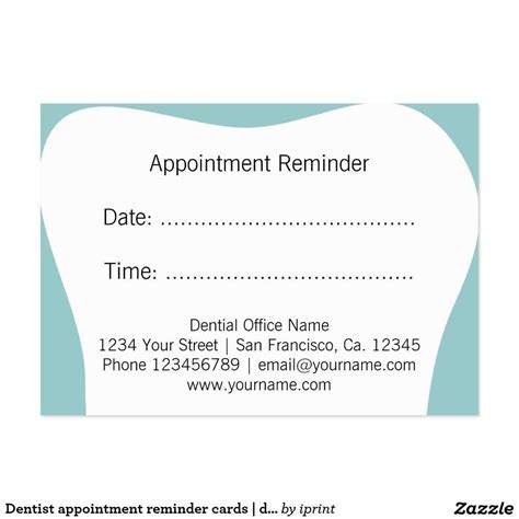 Dentist Appointment Card Template – Douglasbaseball.com