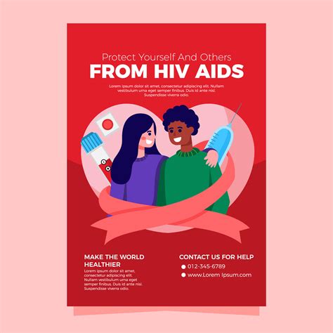 HIV AIDS Awareness Poster 3548791 Vector Art at Vecteezy