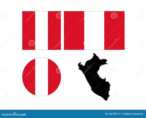 Peru Flag and Map - Republic of Peru Stock Vector - Illustration of ...