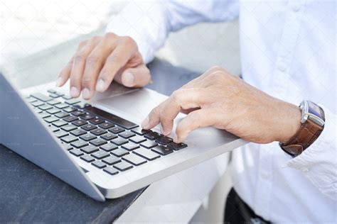 Man Typing On Laptop - Stock Photos | Motion Array