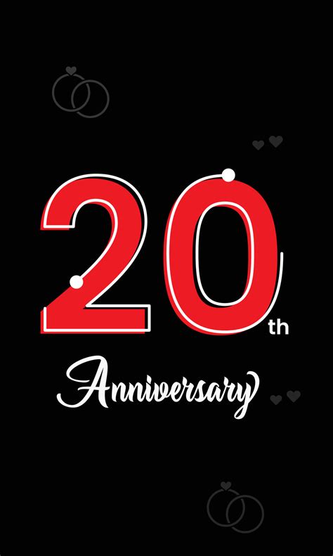 20th anniversary wishes 7059066 Vector Art at Vecteezy