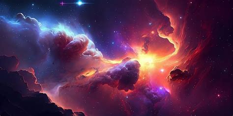 Premium Photo | A colorful galaxy wallpaper with a nebula and stars