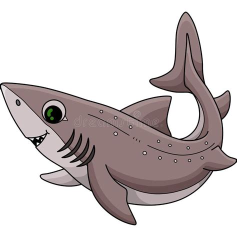 Spiny Dogfish Shark Cartoon Colored Clipart Stock Illustration - Illustration of animal, doodle ...