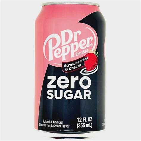 Dr Pepper Strawberries & Cream Zero Sugar 355ml