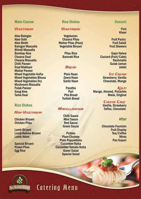 Pin on Our offerings | Wedding catering menu, Indian wedding food ...