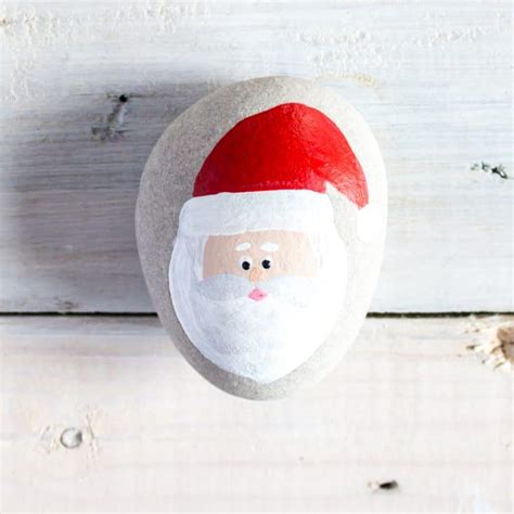 18 Santa Painted Rocks to paint this Christmas - Rock Painting 101