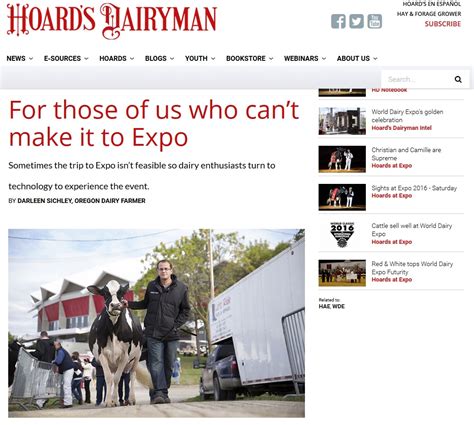 Hoard's Dairyman - Can't Make it to Expo - Guernsey Dairy Mama