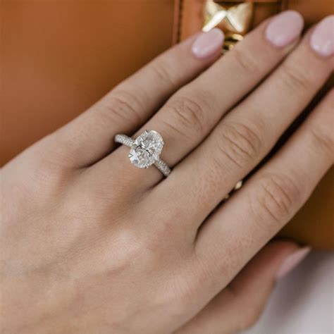 5 Carat Oval Diamond Engagement Ring - Diamond