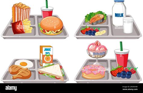 Healthy and Unhealthy Food Collection illustration Stock Vector Image ...