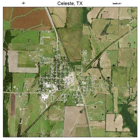 Aerial Photography Map of Celeste, TX Texas