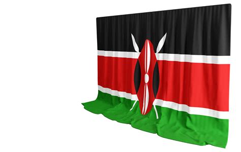 Swahili Flag Curtain in 3D Rendering Embracing Kenya's Natural Beauty ...