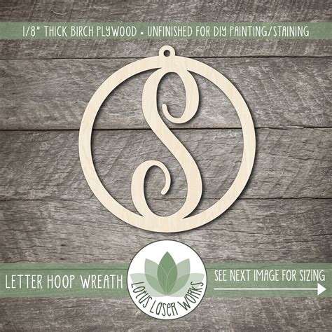 Wood Letter Cutout for DIY Crafting Supplies, Wood Monogram Wall Decor, Personalized Wood Letter ...