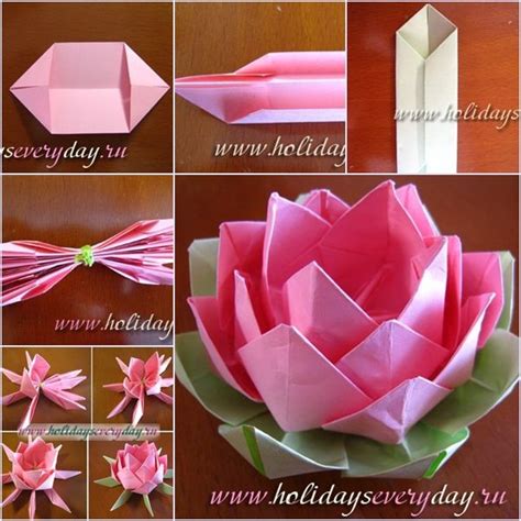 How to DIY Origami Paper Lotus Flower | Paper flowers diy, Origami ...