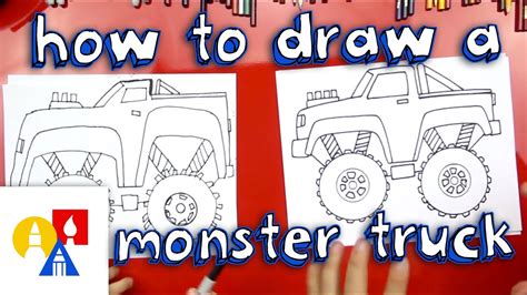 How To Draw A Monster Truck - Heightcounter5