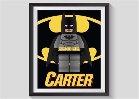 Lego Batman Wall Art Personalized Name Wall by TheCharmingLotus | Lego ...