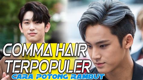 Comma Hair 💈Cara potong rambut ala Korean hairstyle / two block - YouTube