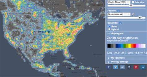 U.S. Light Pollution Map Shows Which Cities Are Most Affected