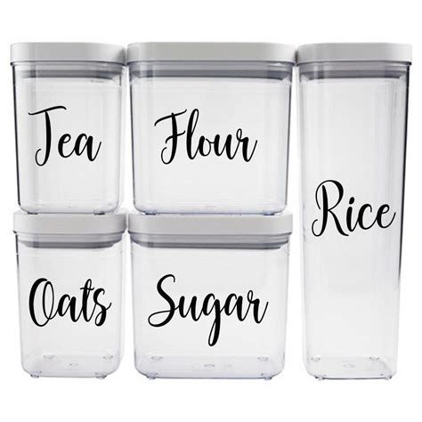 Kitchen Container Labels, OXO Container Labels, Canister Labels, Pantry Labels, Pantry Container ...