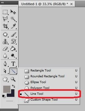 Line Tool in Photoshop | Steps to use Line Tool with Screenshots