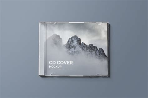 CD Cover Mockup on Yellow Images Creative Store