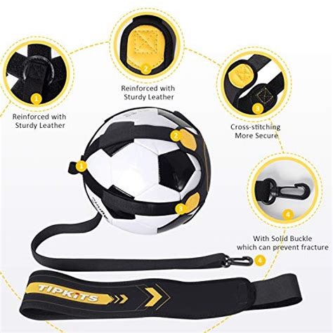 Tipkits Soccer Training Equipment for Kids Adults, Solo Soccer Trainer Belt, with Upgraded ...