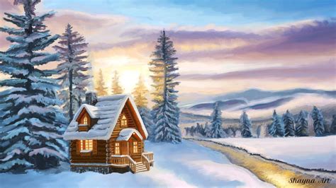 Winter’s Cozy Cottage: Capturing the Serenity of a Winter Landscape - YouTube