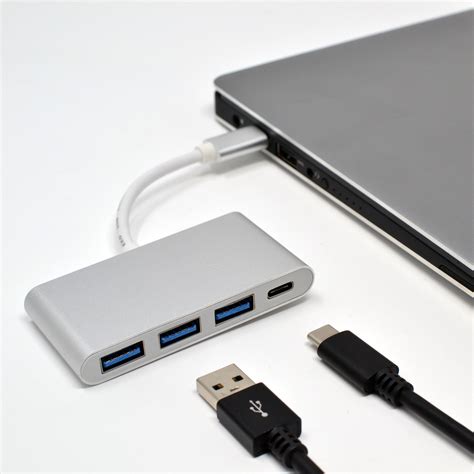 4 in 1 USB C Hub 3x Type USB 3.0 Ports and 1x Type C - Walmart.com