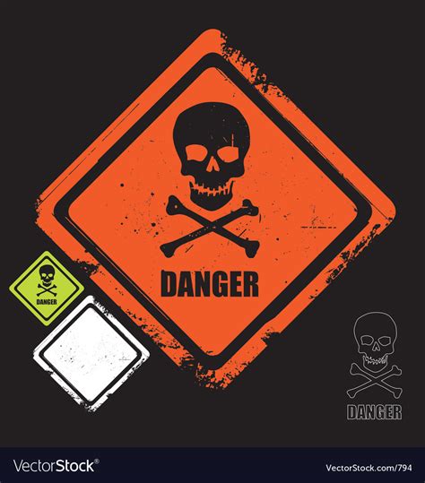 Danger sign Royalty Free Vector Image - VectorStock