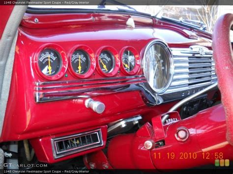 Red/Gray Interior Dashboard for the 1948 Chevrolet Fleetmaster Sport Coupe #40270354 | GTCarLot.com