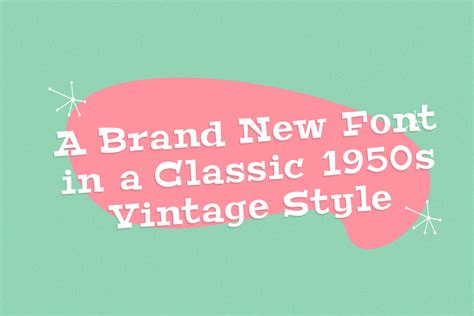 Vintage Beautiful Font (Vintage Fonts, Retro Fonts, 50s 60s Fonts) By ...